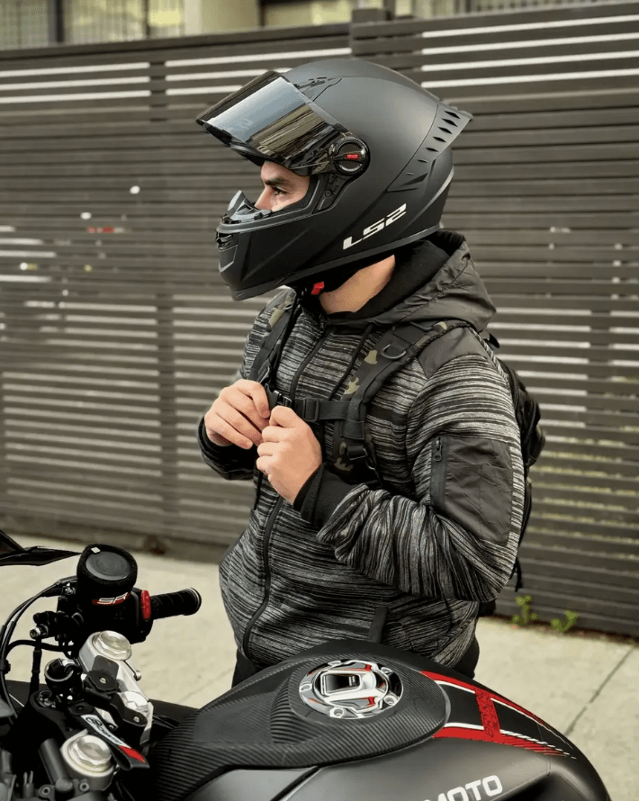 Casco LS2 816 Cosmos Solid Negro / Mate